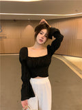 ÁO CROPTOP CỔ VUÔNG TAY BỒNG CÔNG CHÚA